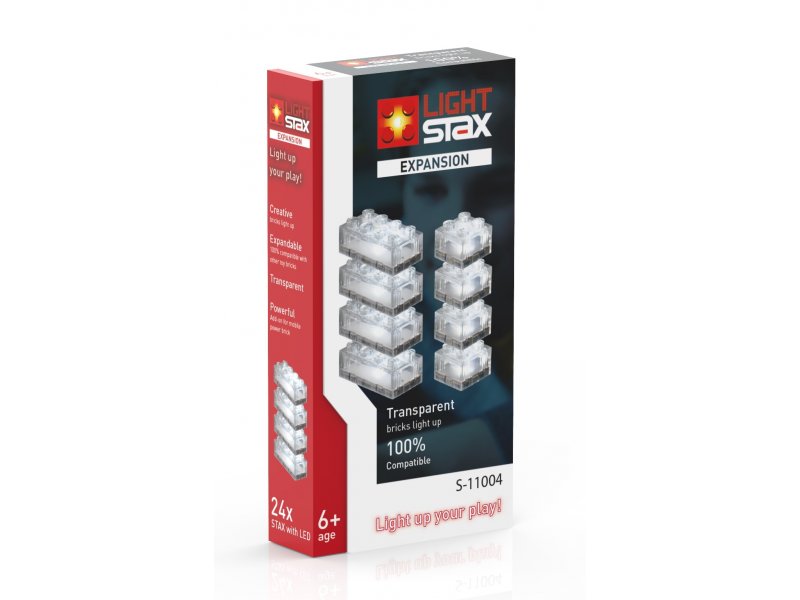 24 Zusatzsteine durchsichtig zur Ergänzung kompletter LIGHT STAX®-SETS