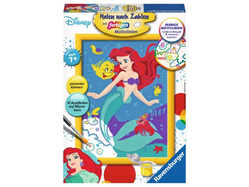 Arielle, die Meerjungfrau Malen nach Zahlen Ravensburger 27787
