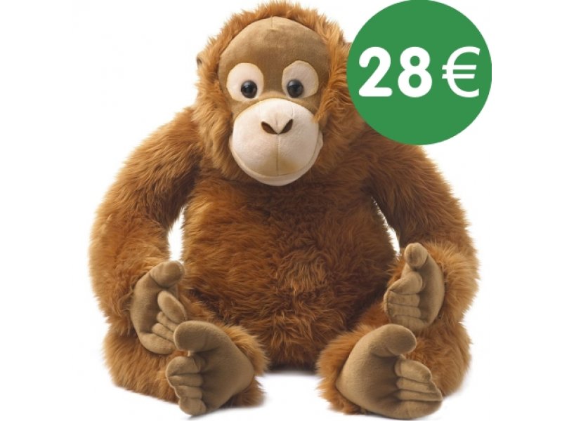 Ollie Der Orang-Utan – Öko-Plüschtier Aus 100% Recycelten Plastikflaschen, Ca. 22 Cm
